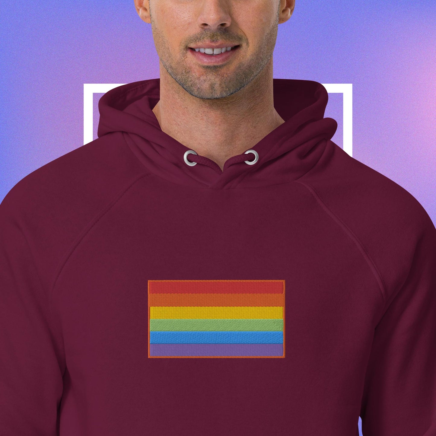 (Pride month) Unisex eco raglan hoodie