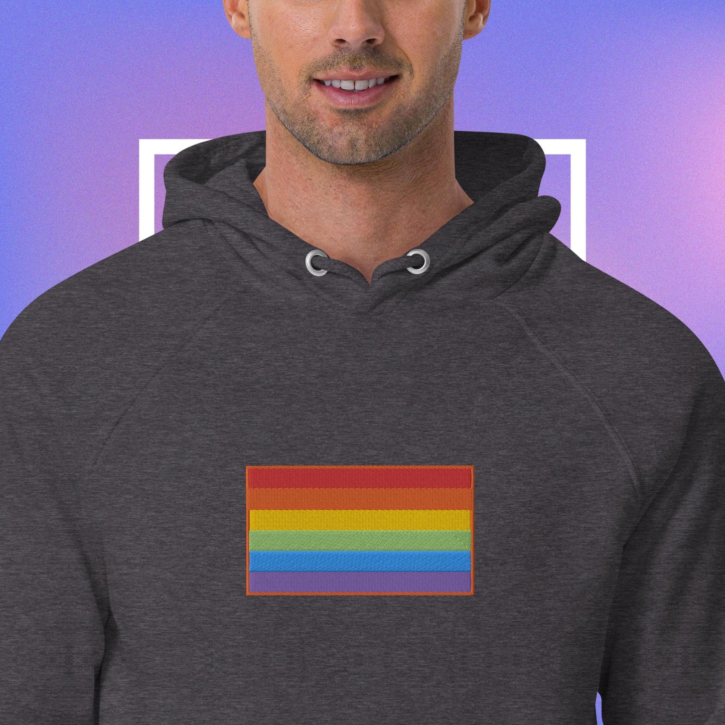 (Pride month) Unisex eco raglan hoodie