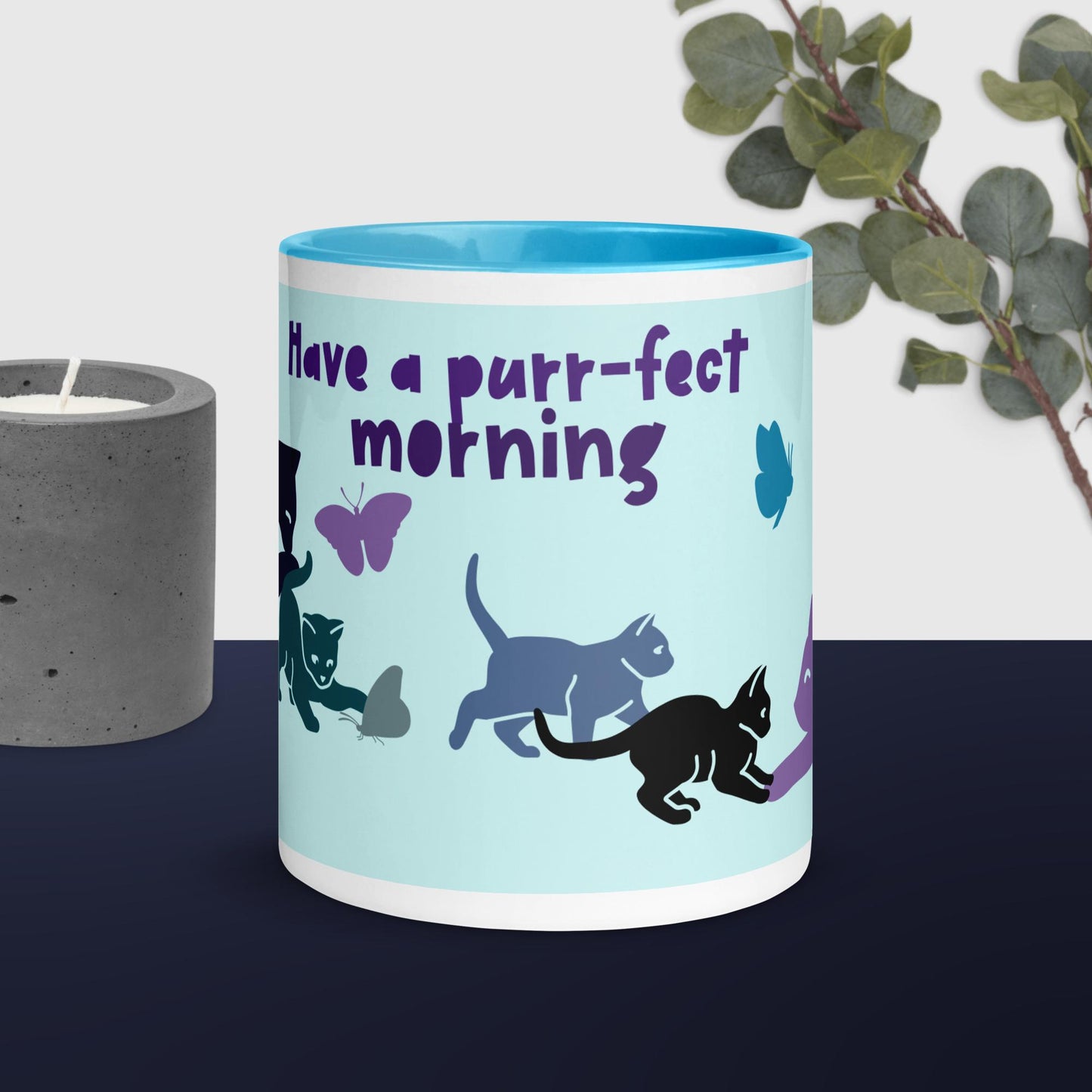 Purr-fect Morning Mug with Color Inside