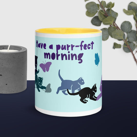 Purr-fect Morning Mug with Color Inside