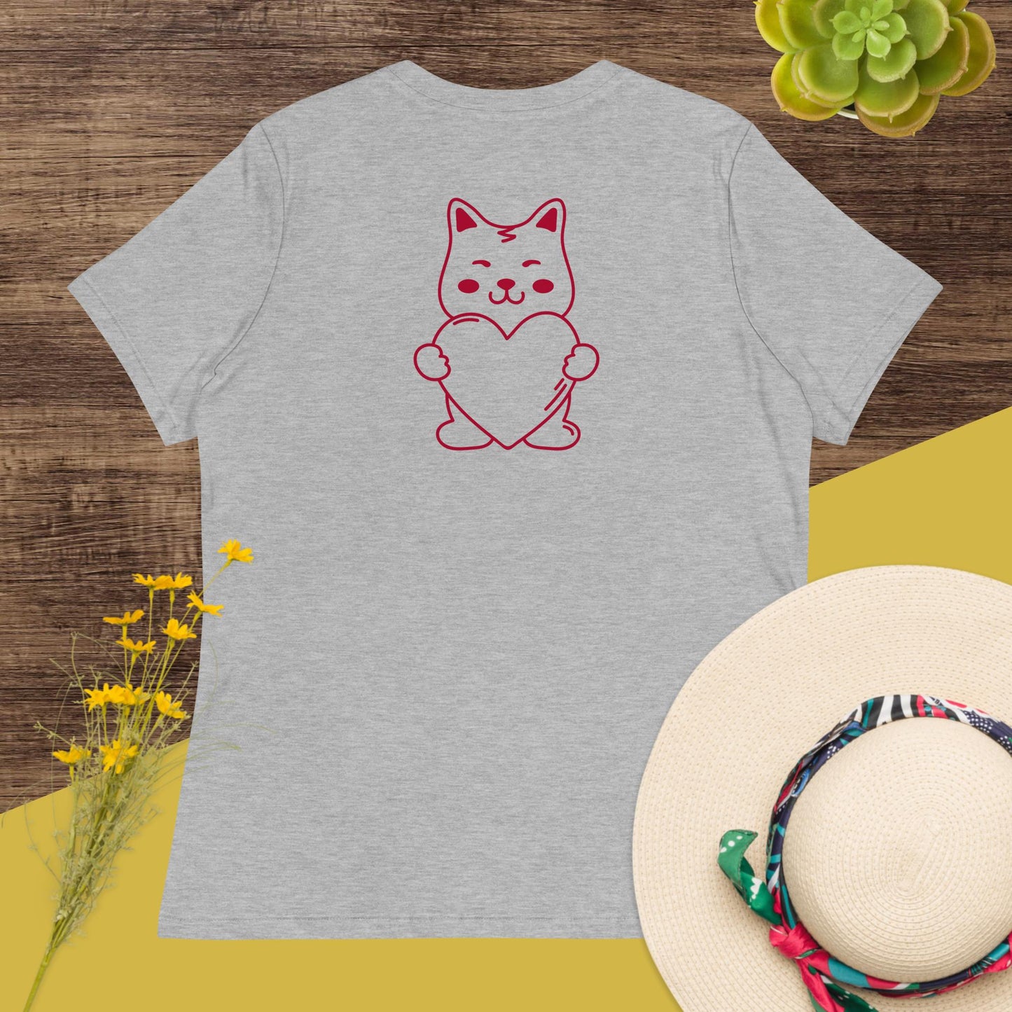 "Cat Mom" Women's Relaxed T-Shirt