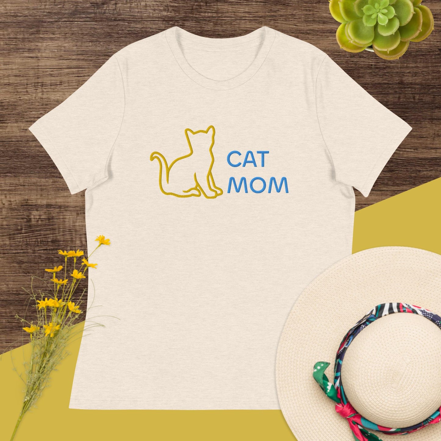 "Cat Mom" Women's Relaxed T-Shirt