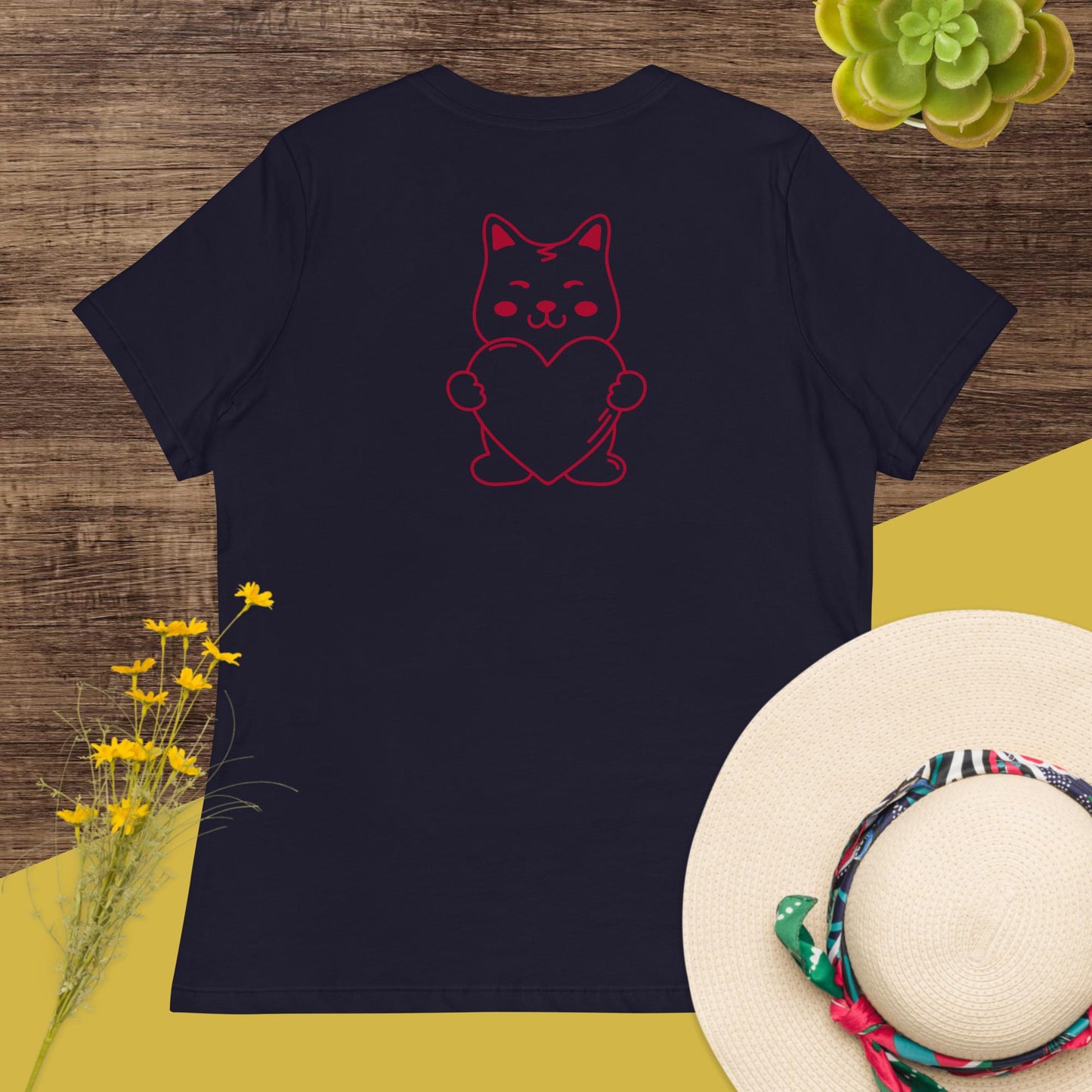 "Cat Mom" Women's Relaxed T-Shirt