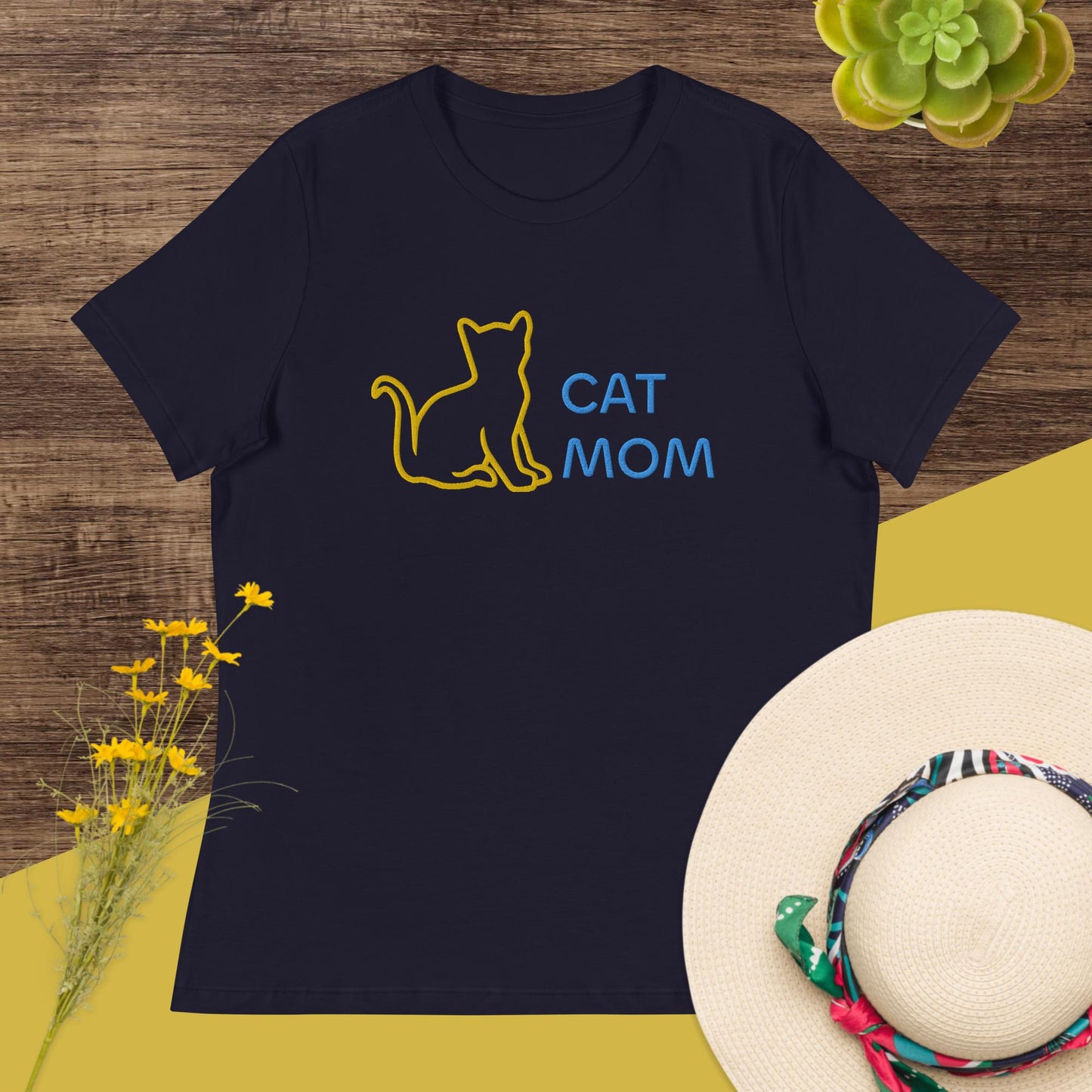 "Cat Mom" Women's Relaxed T-Shirt