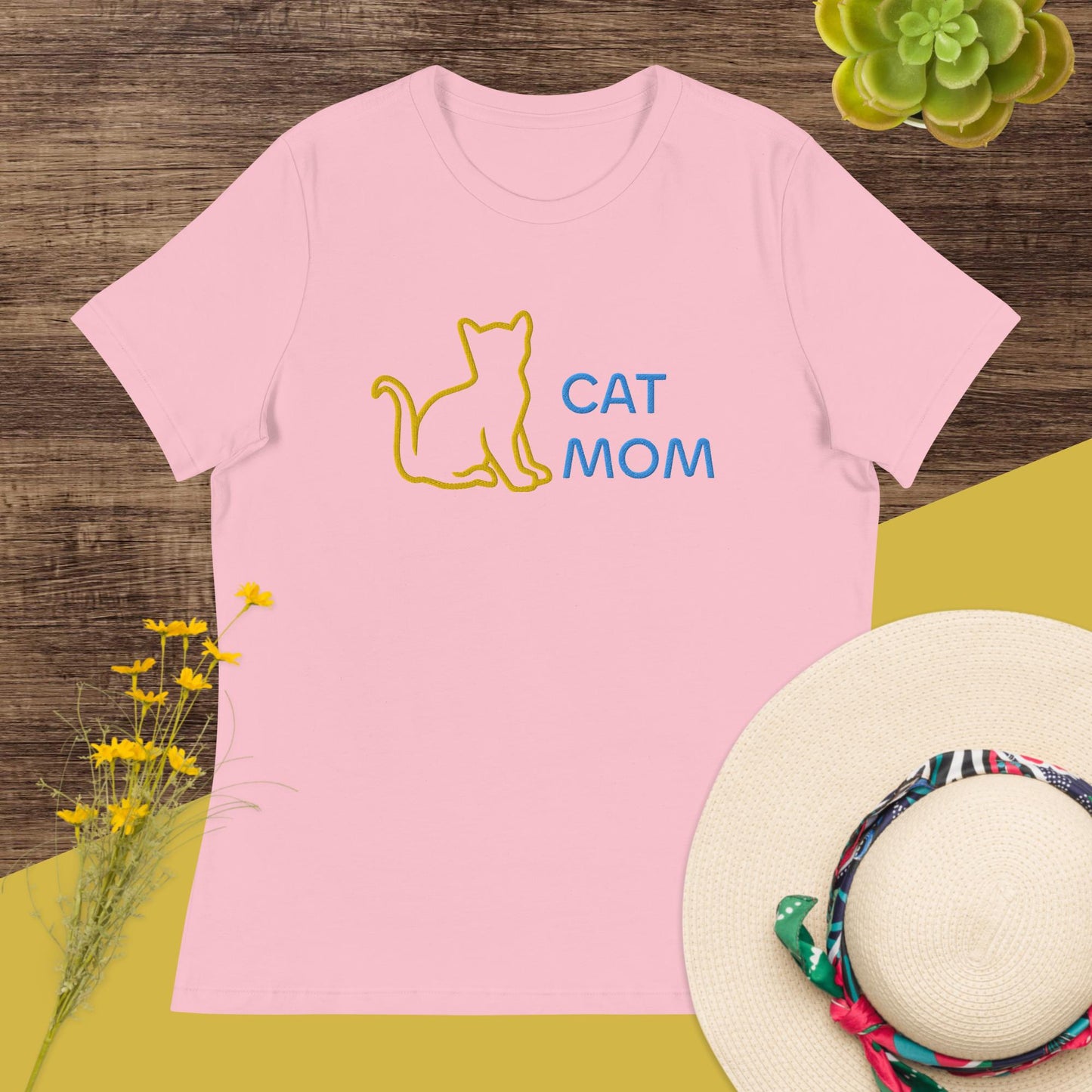 "Cat Mom" Women's Relaxed T-Shirt