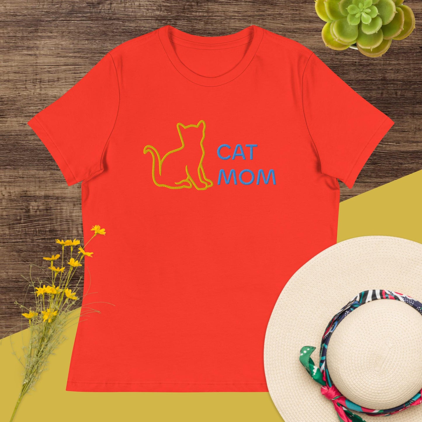 "Cat Mom" Women's Relaxed T-Shirt