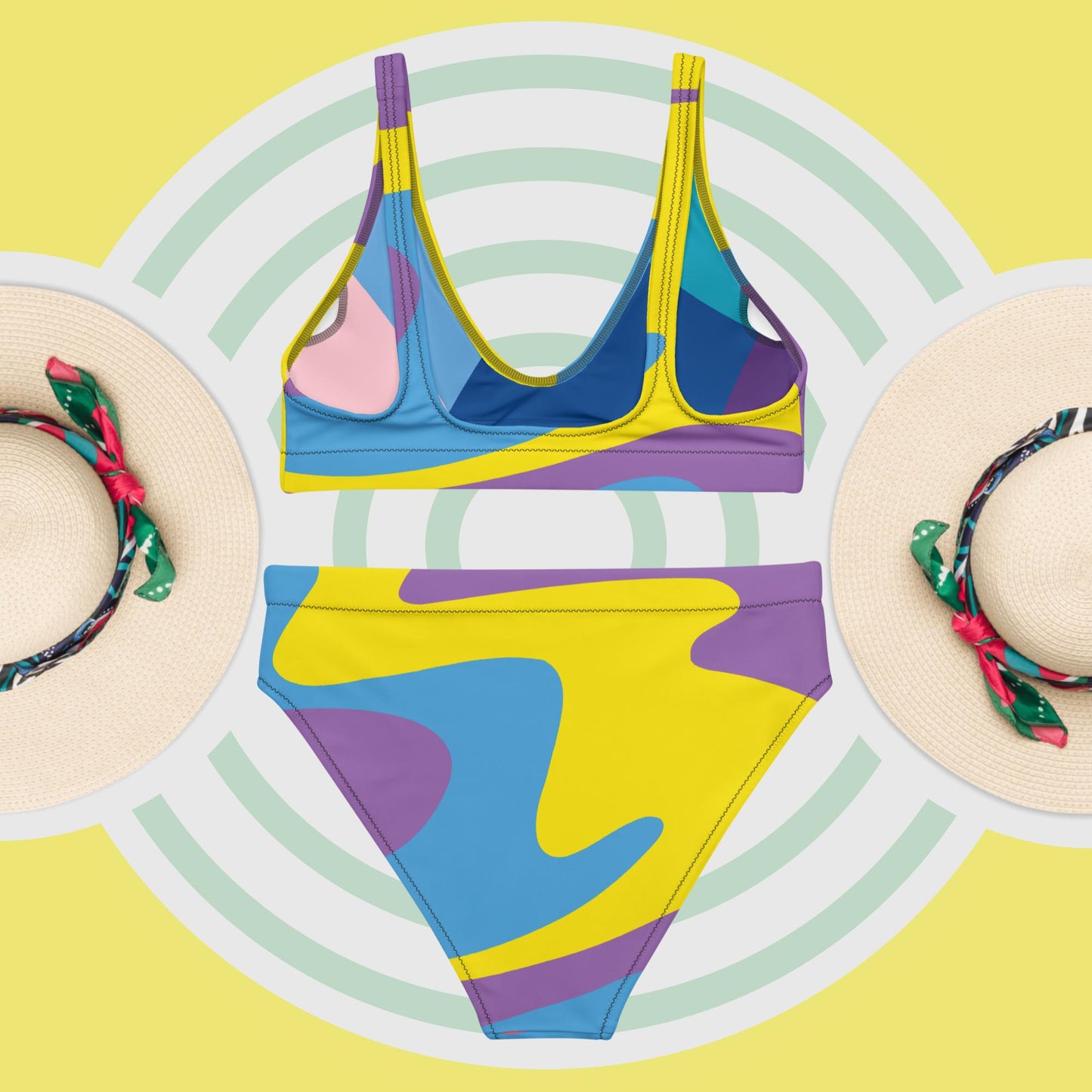 Recycled high-waisted bikini