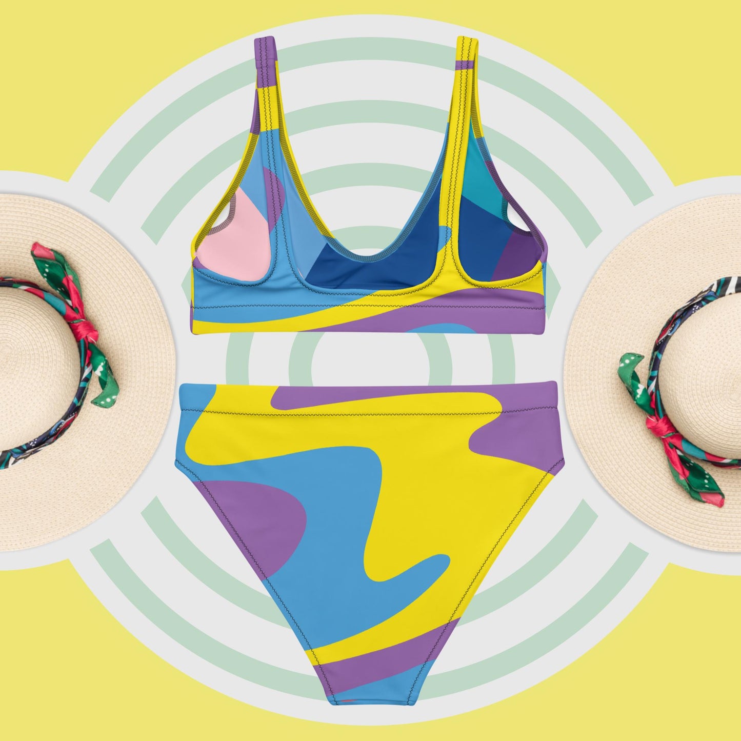 Recycled high-waisted bikini