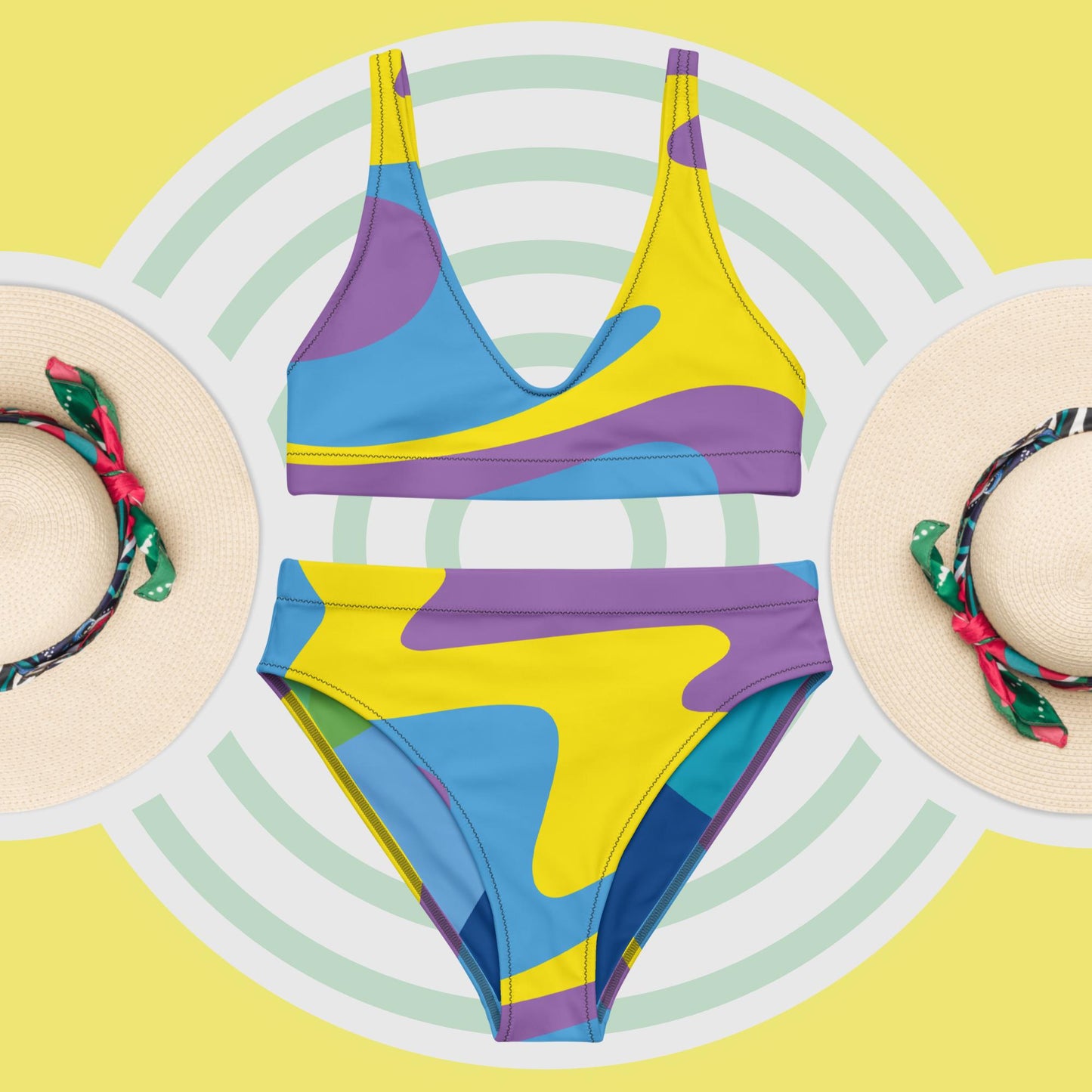 Recycled high-waisted bikini