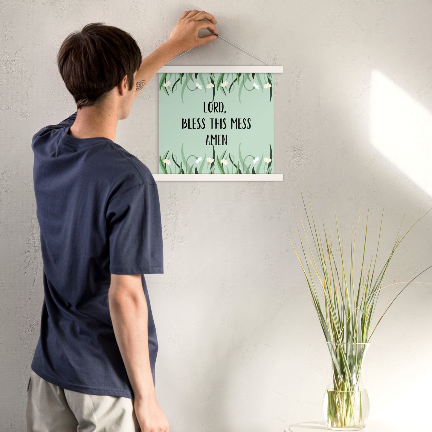 Poster with hangers