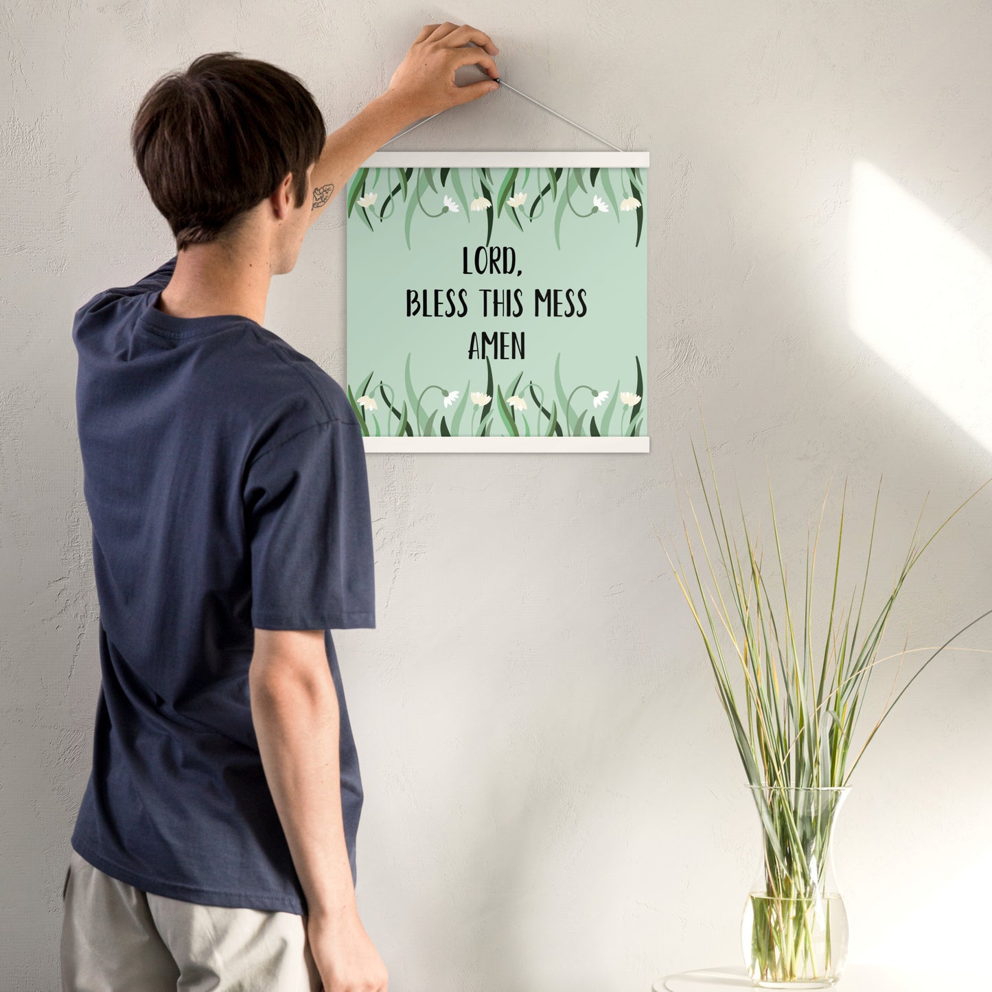 Poster with hangers