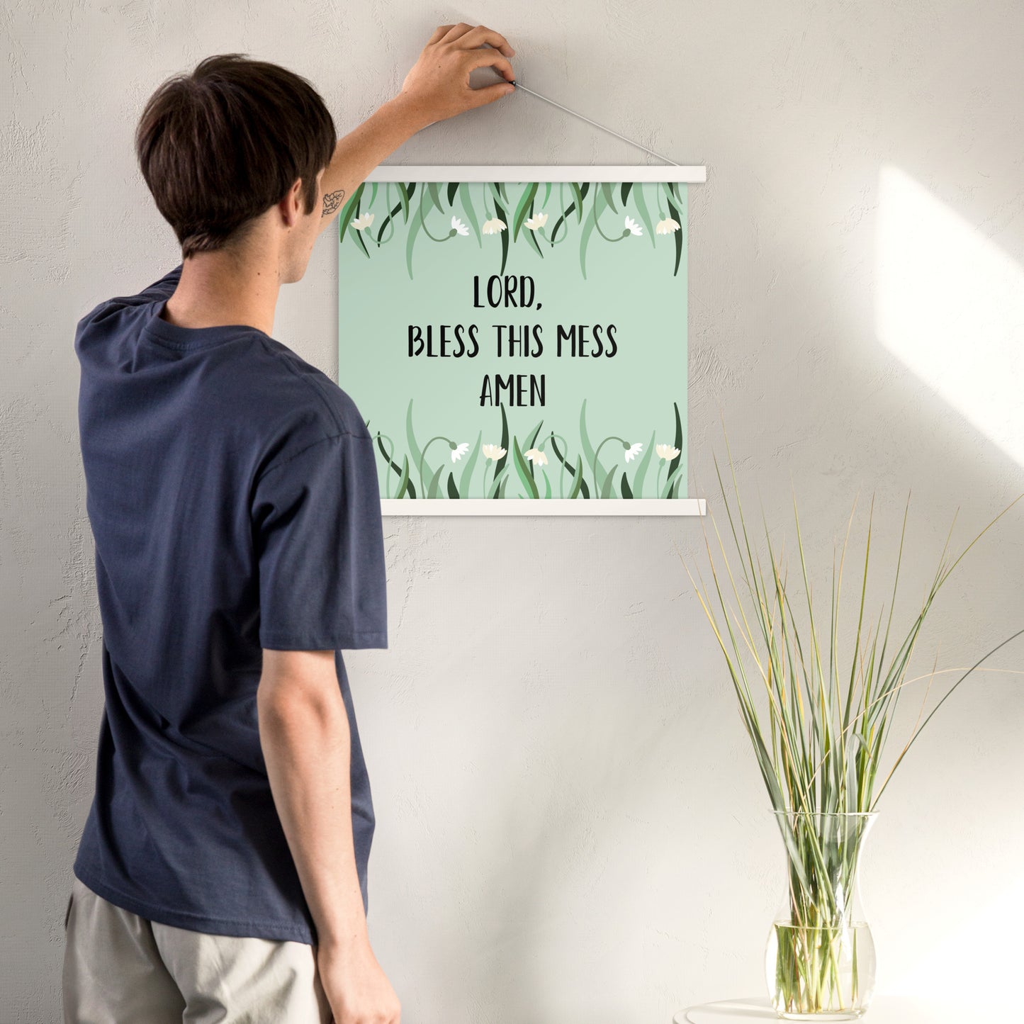 Poster with hangers