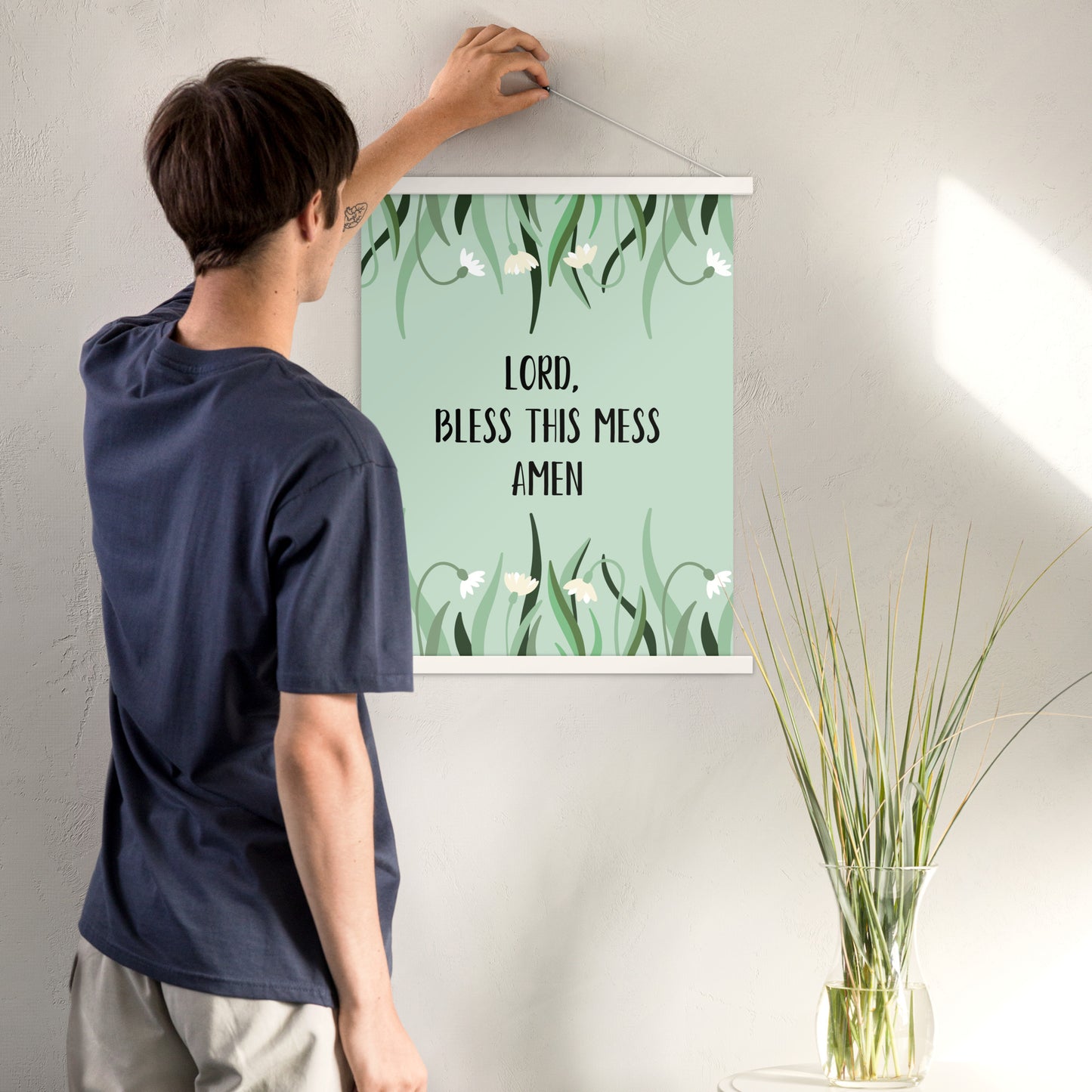 Poster with hangers
